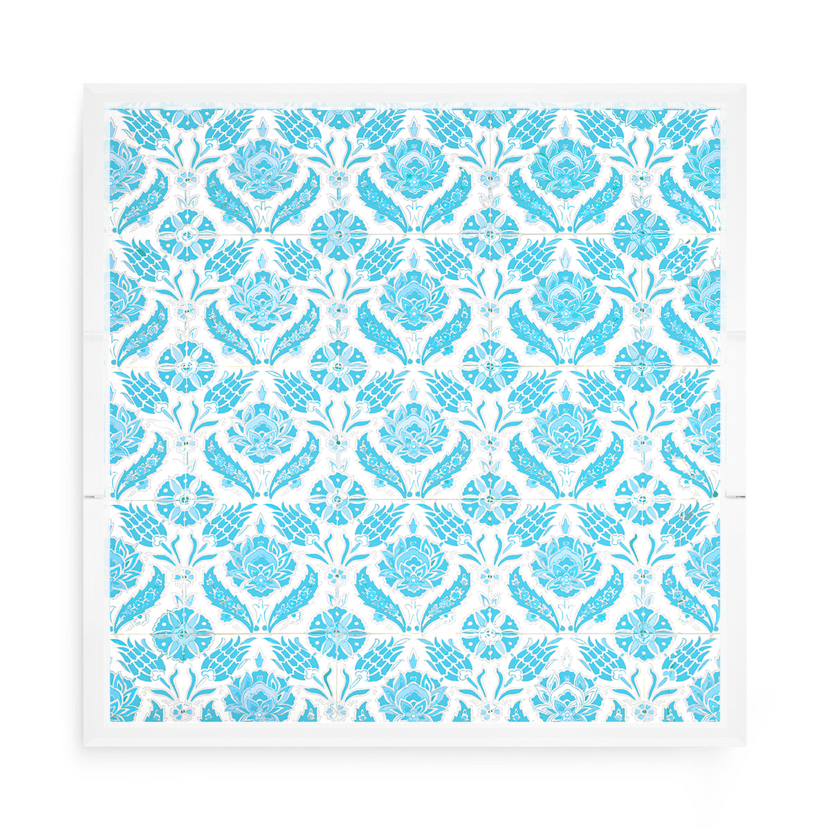Tulipia Turquoise Acrylic Decorative Tray, 15 x 15 in. by Nicolette Mayer 