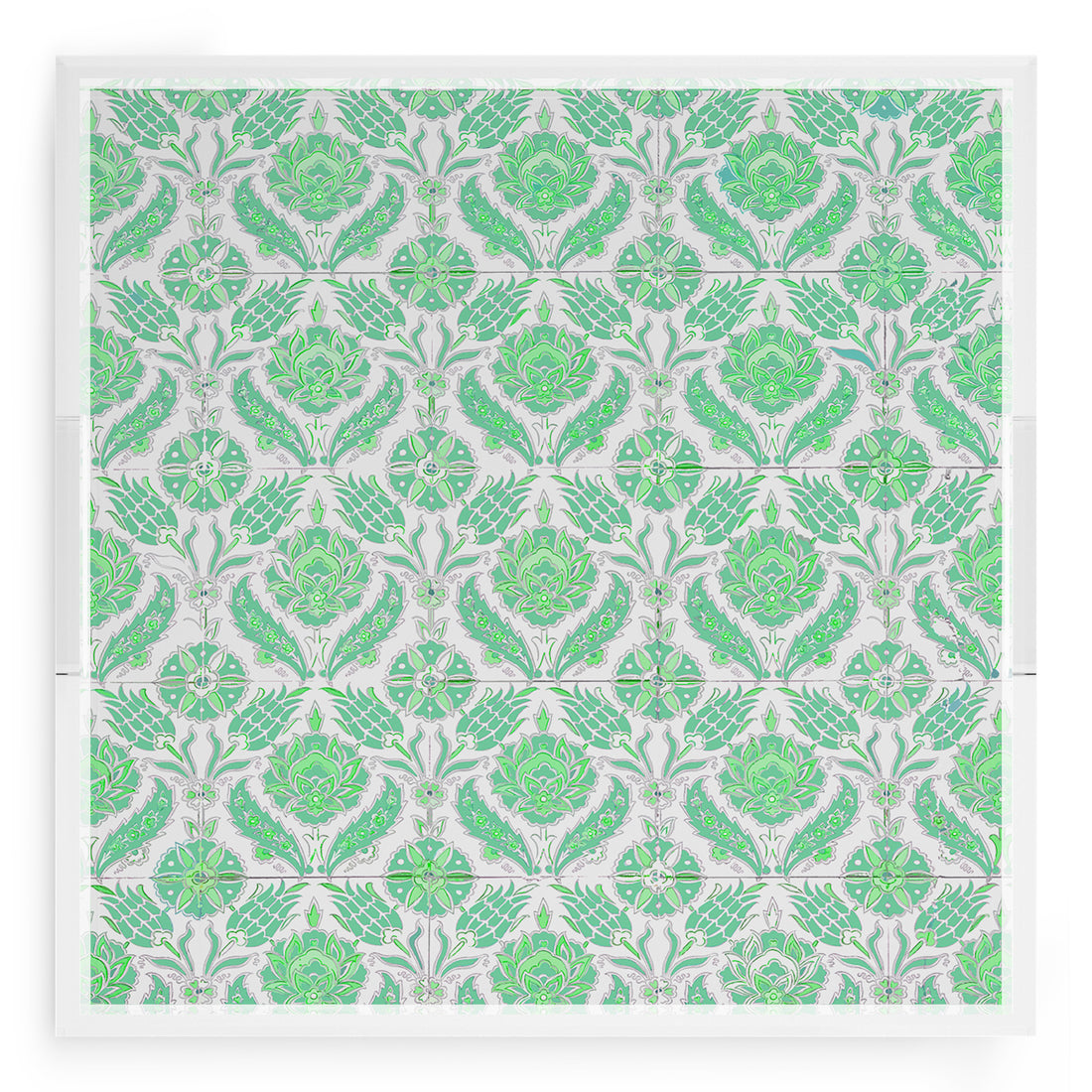 Tulipia Green 18X18 Acrylic Tray - nicolettemayer.com

