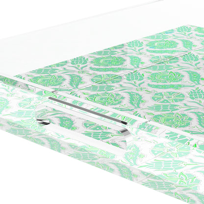 Tulipia Green 18X18 Acrylic Tray - nicolettemayer.com
