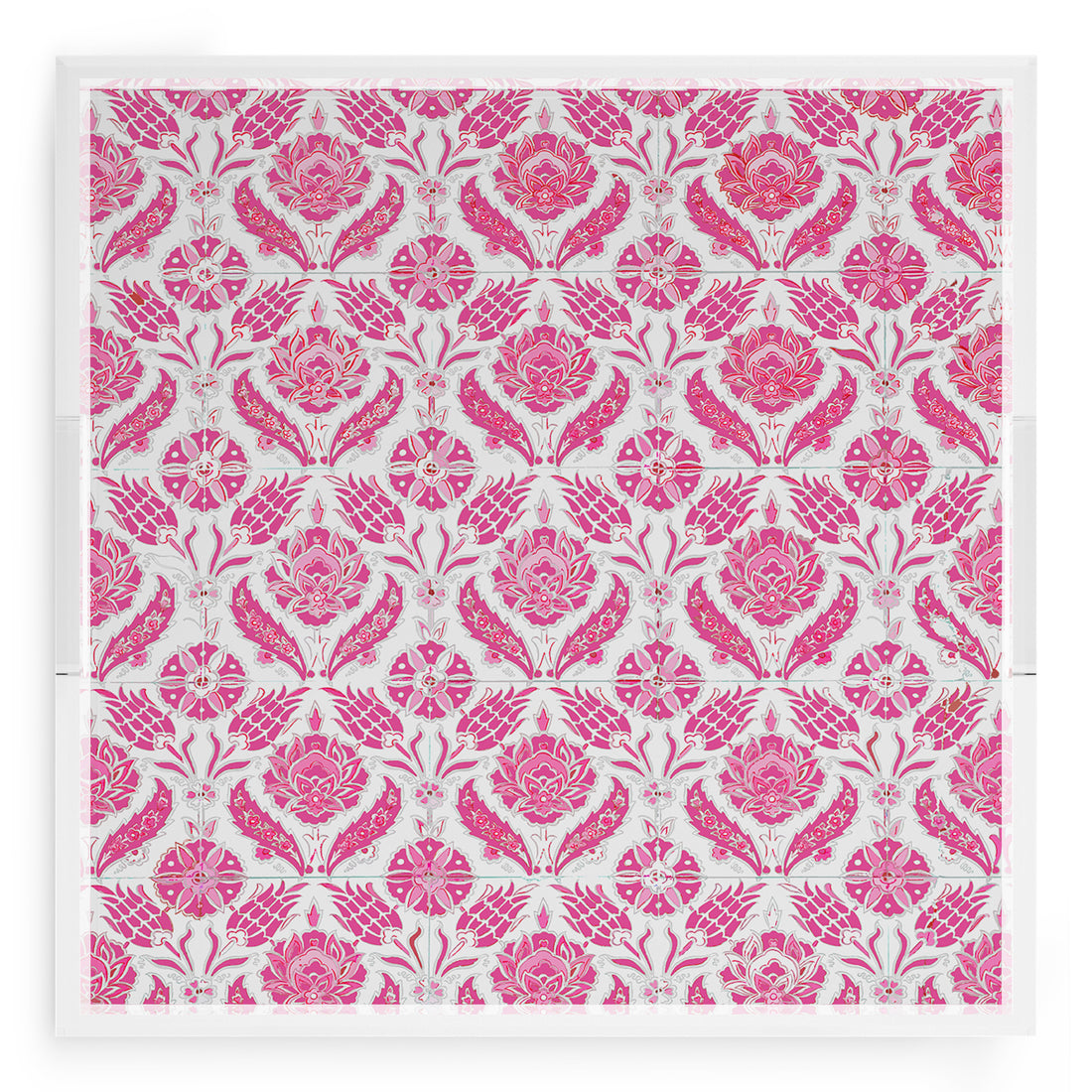 Tulipia Raspberry 18X18 Acrylic Tray - nicolettemayer.com
