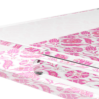 Tulipia Raspberry 18X18 Acrylic Tray - nicolettemayer.com
