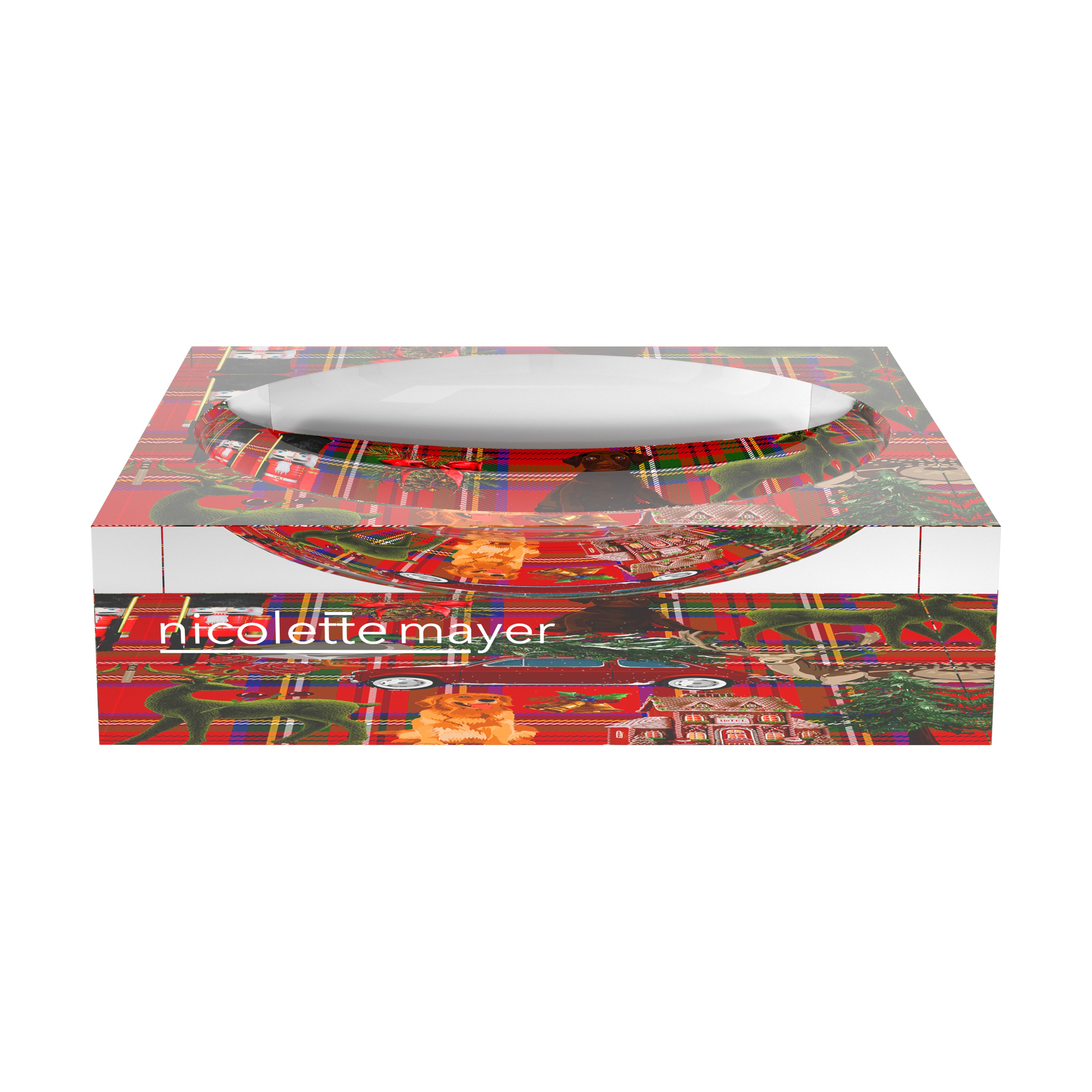 Ultimate Christmas Plaid Acrylic Candy Catchall Dish - Thumbnail 3