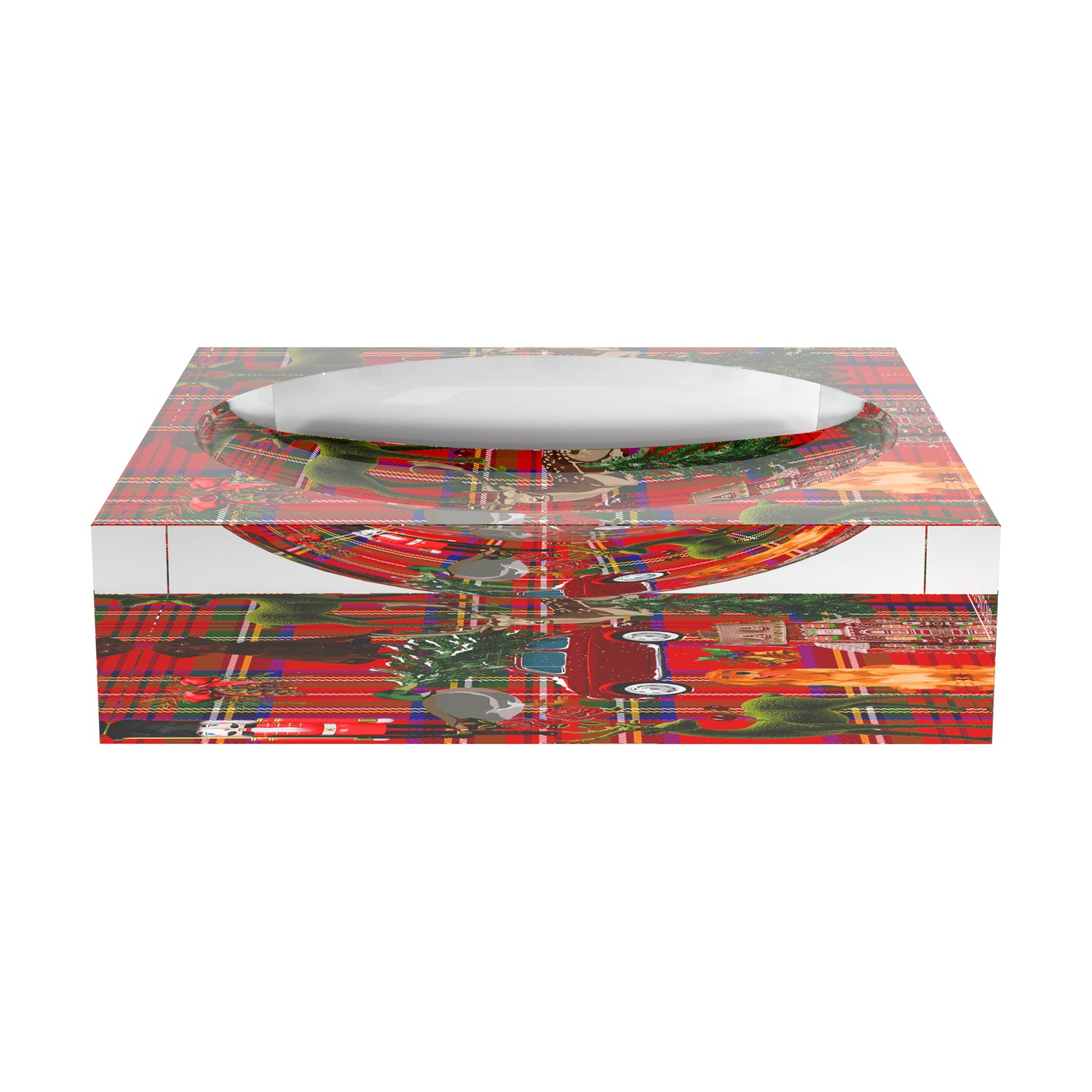Ultimate Christmas Plaid Acrylic Candy Catchall Dish