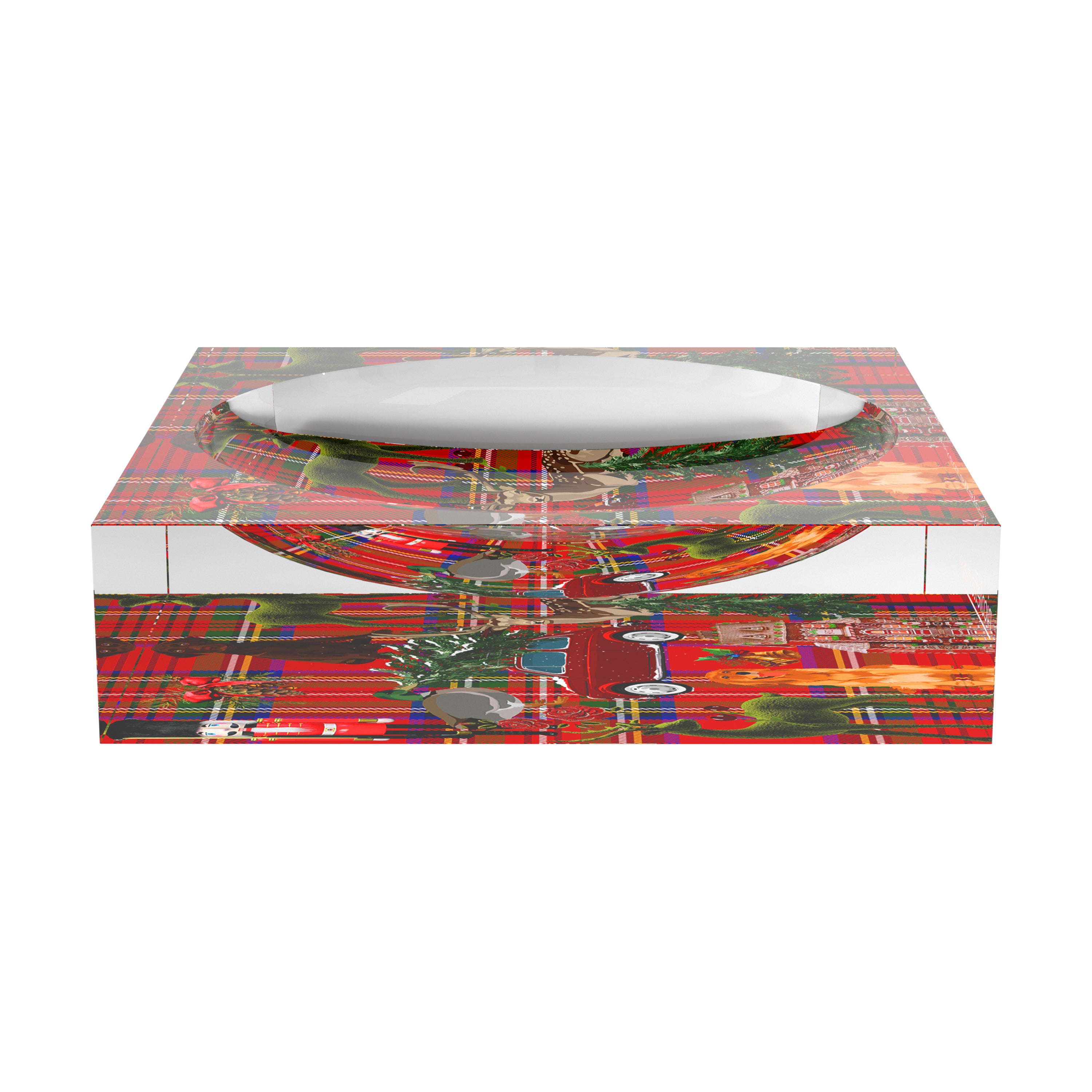 Ultimate Christmas Plaid Acrylic Candy Catchall Dish
