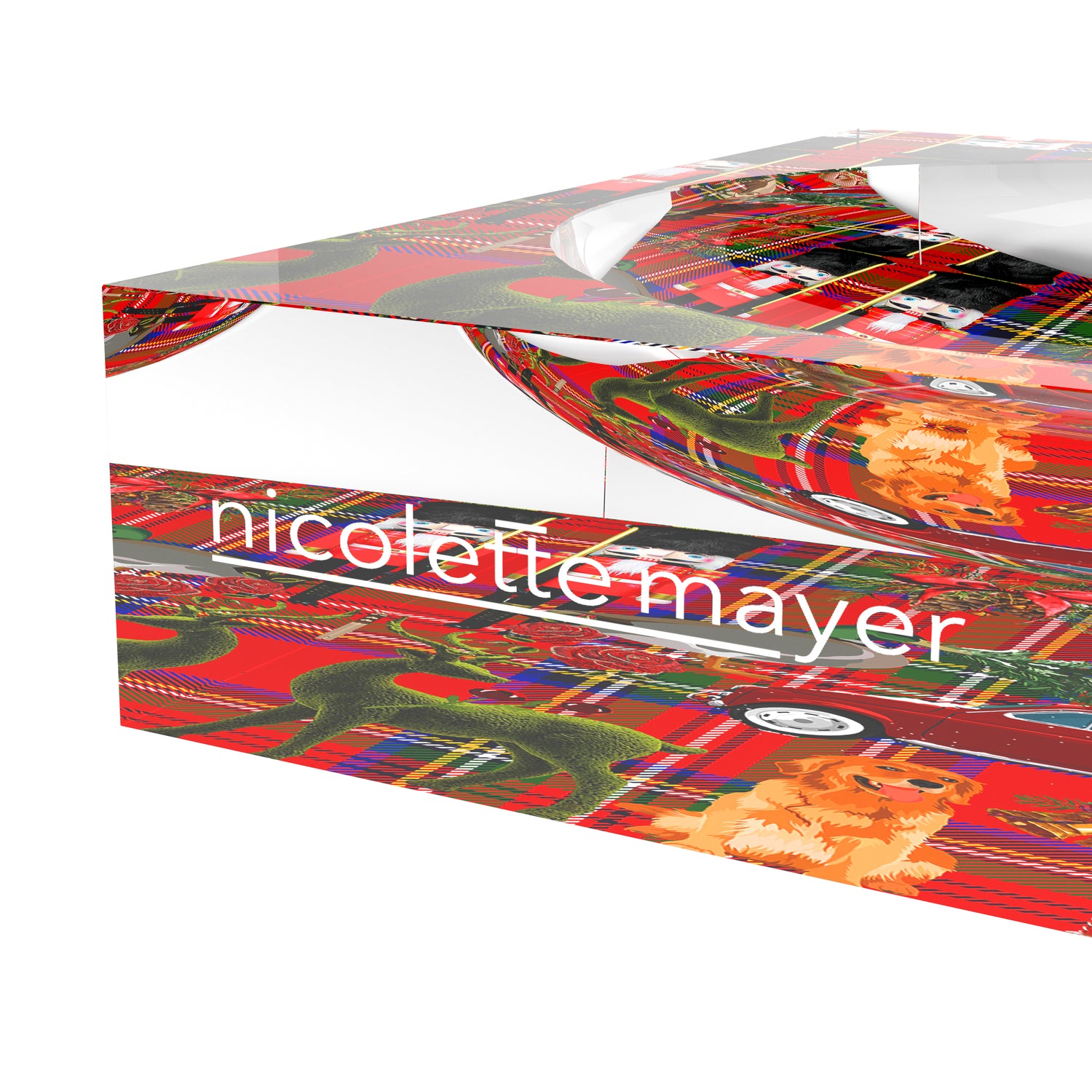 Ultimate Christmas Plaid Acrylic Candy Catchall Dish