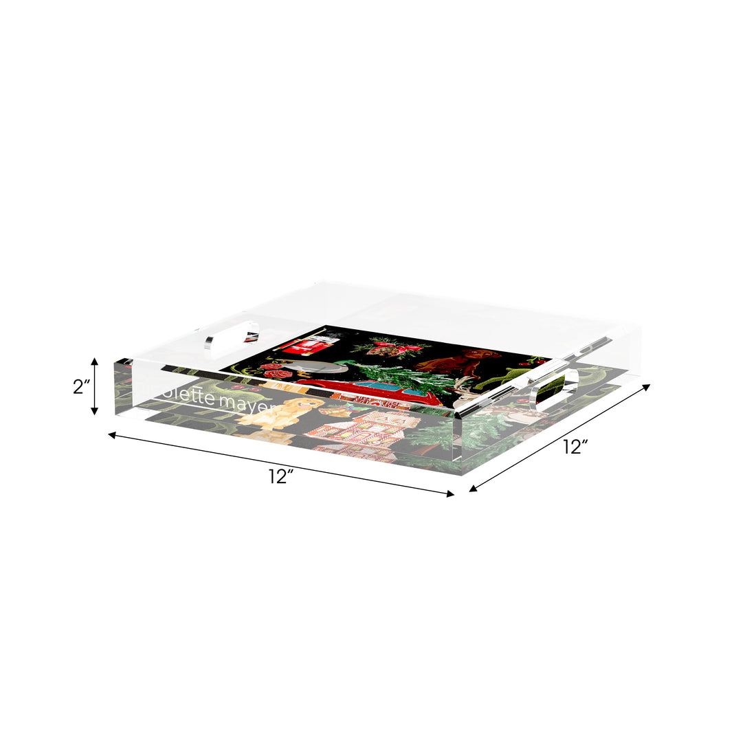 Ultimate Christmas Black 12X12 Acrylic Tray - nicolettemayer.com
