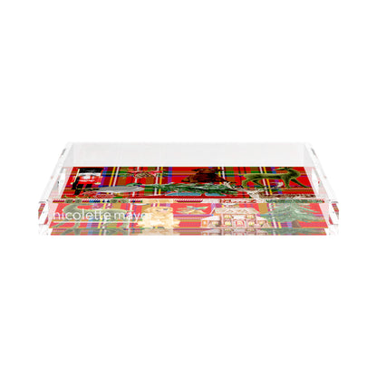 Ultimate Christmas Plaid 15X15 Acrylic Tray - nicolettemayer.com
