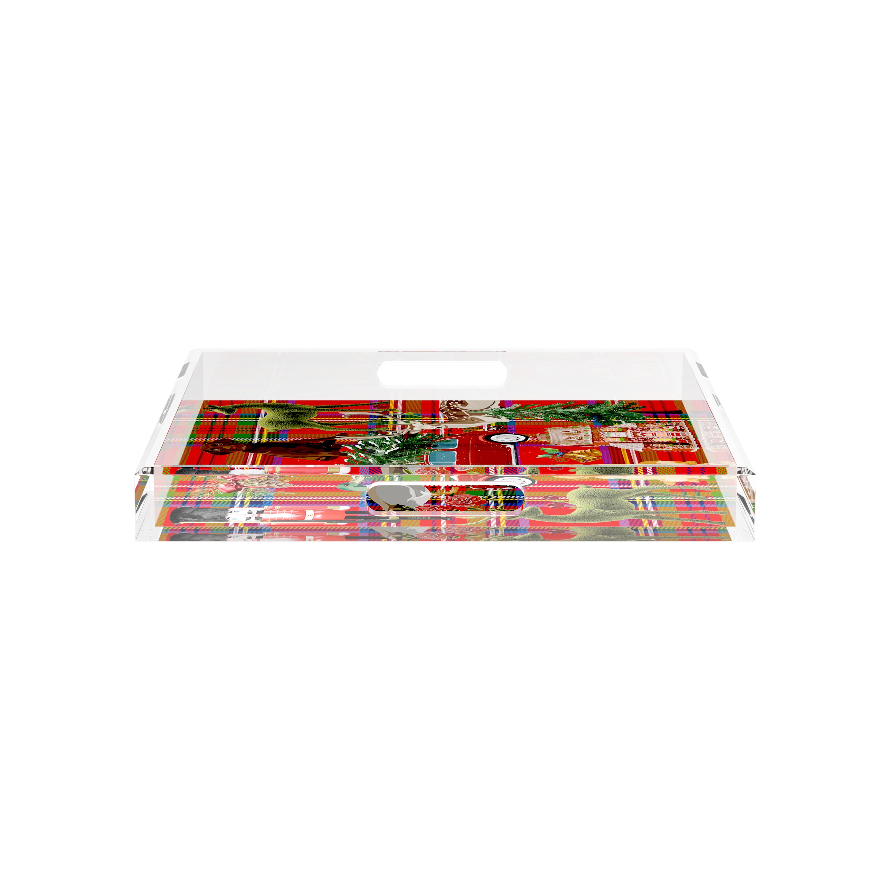 Ultimate Christmas Plaid 15X15 Acrylic Tray - nicolettemayer.com
