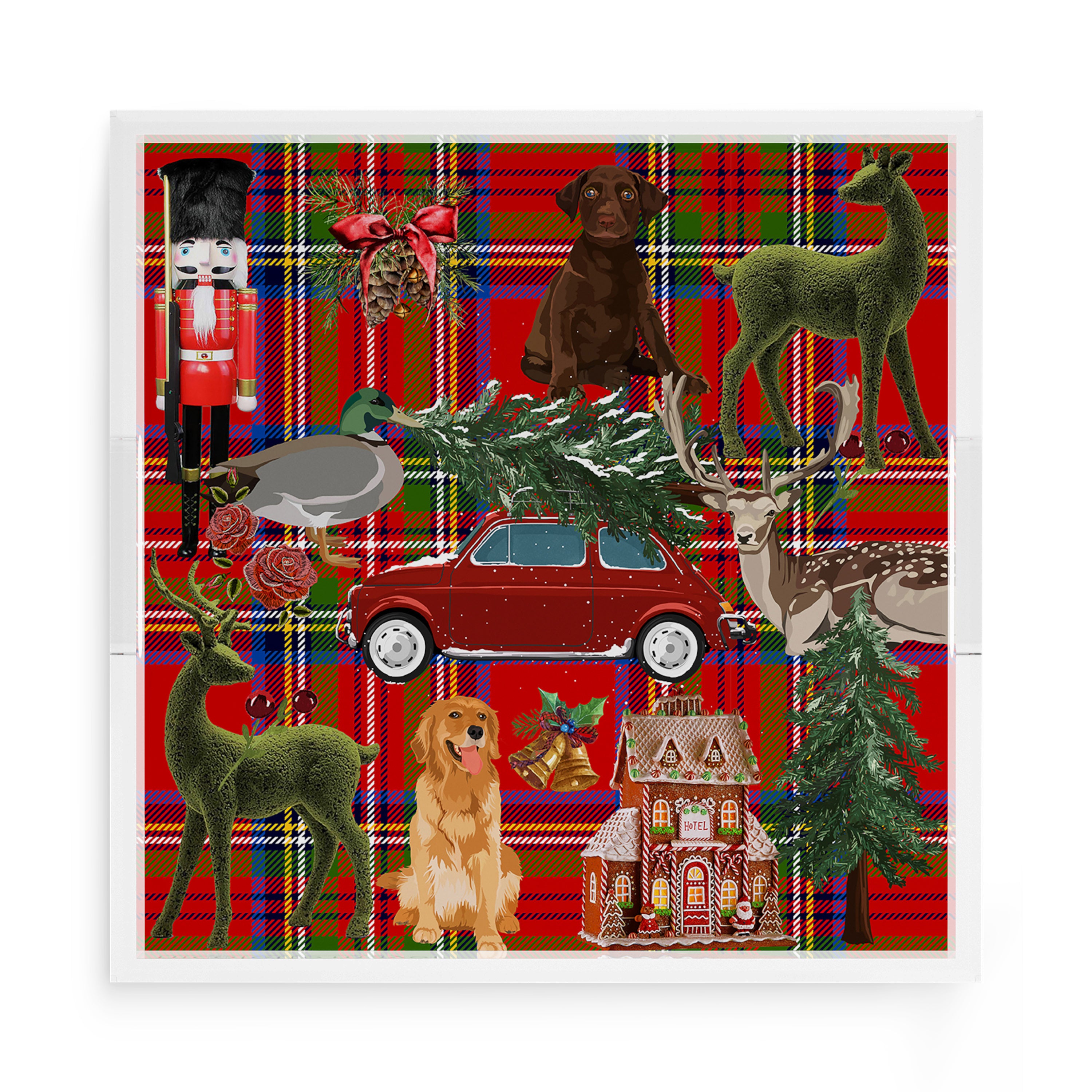 Ultimate Christmas Plaid 15X15 Acrylic Tray - nicolettemayer.com
