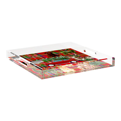 Ultimate Christmas Plaid 18X18 Acrylic Tray - nicolettemayer.com
