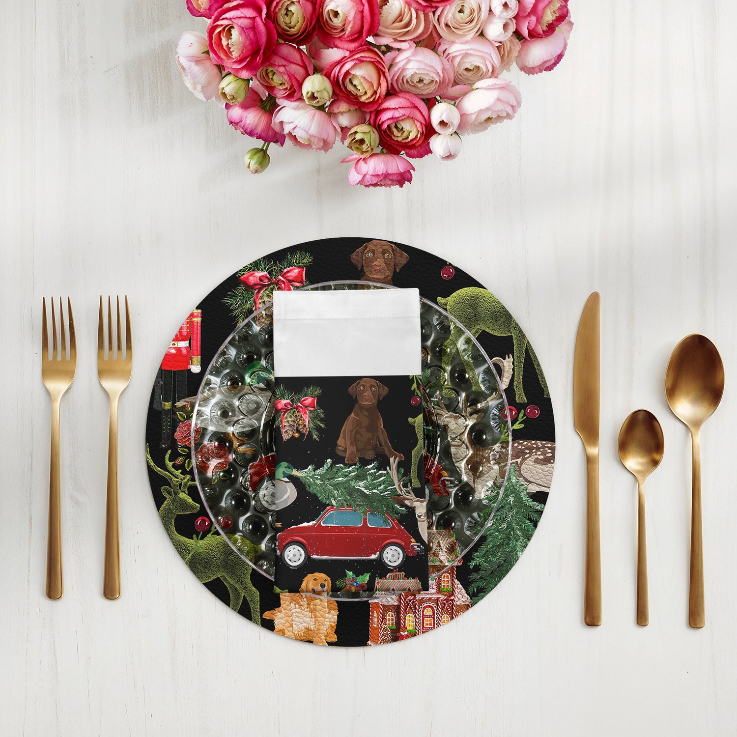 Ultimate Christmas Black 22X22 Dinner Napkins - nicolettemayer.com
