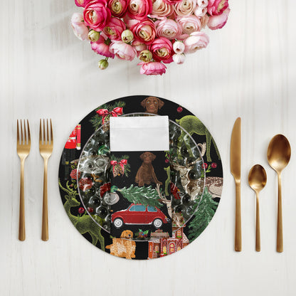 Ultimate Christmas Black 22X22 Dinner Napkins - nicolettemayer.com
