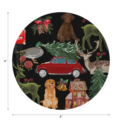 Ultimate Christmas Black 4&quot; Coasters - nicolettemayer.com
