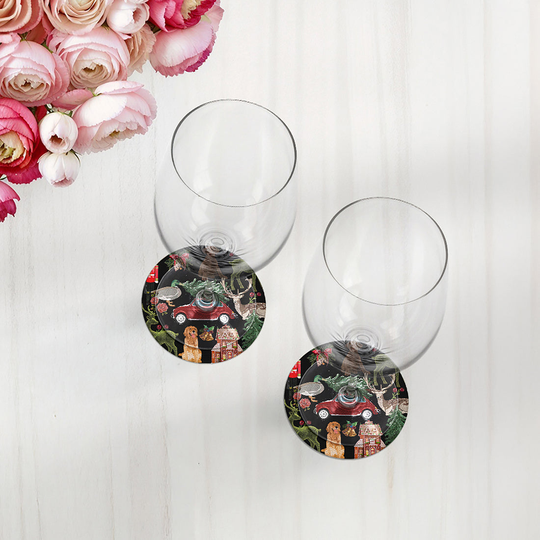Ultimate Christmas Black 4&quot; Coasters - nicolettemayer.com

