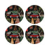 Ultimate Christmas Black 4" Coasters - nicolettemayer.com
