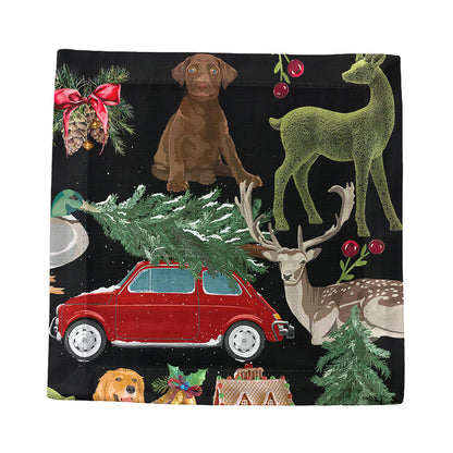 Ultimate Christmas Black 6X6 Cocktail Napkins - nicolettemayer.com
