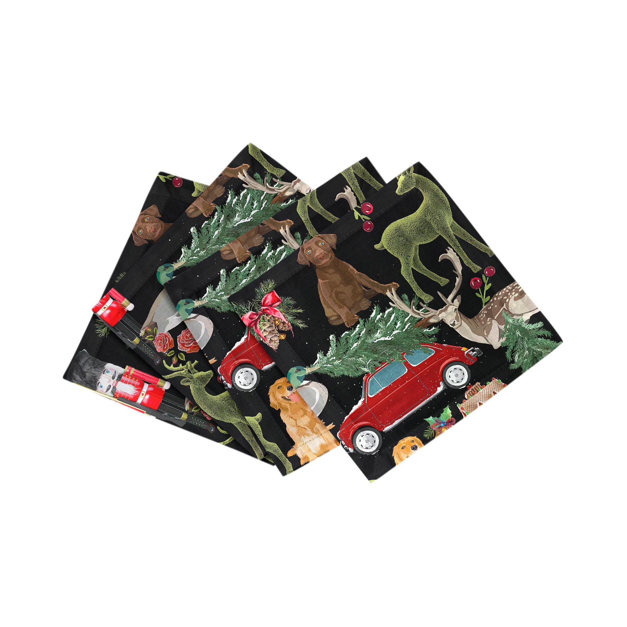 Ultimate Christmas Black 6X6 Cocktail Napkins - nicolettemayer.com
