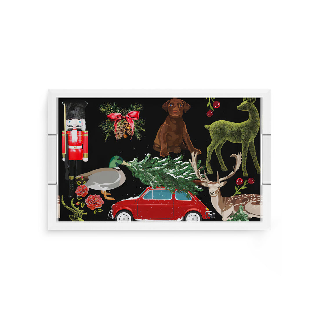 Ultimate Christmas Black 12.5X7.75 Acrylic Tray - nicolettemayer.com

