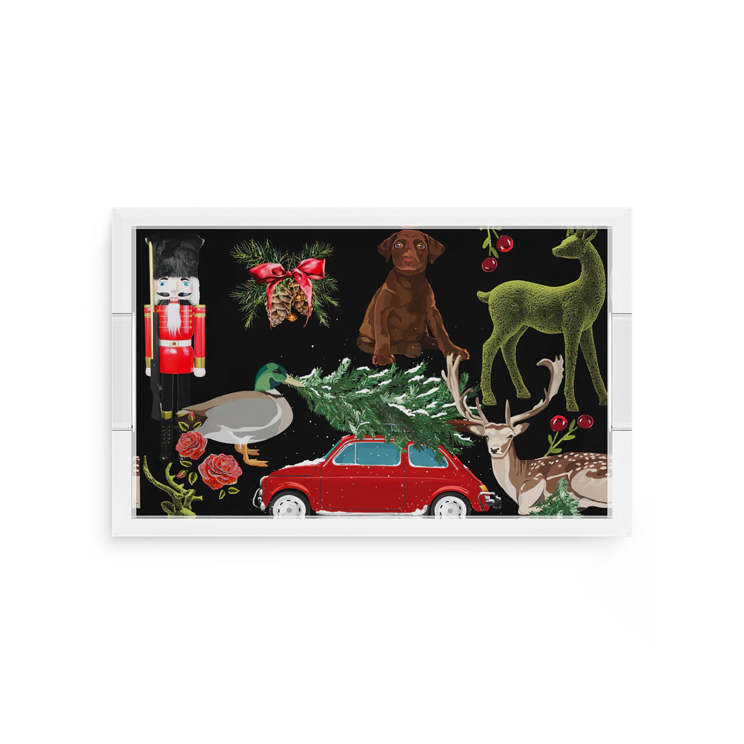 Ultimate Christmas Black 12.5X7.75 Acrylic Tray - nicolettemayer.com
