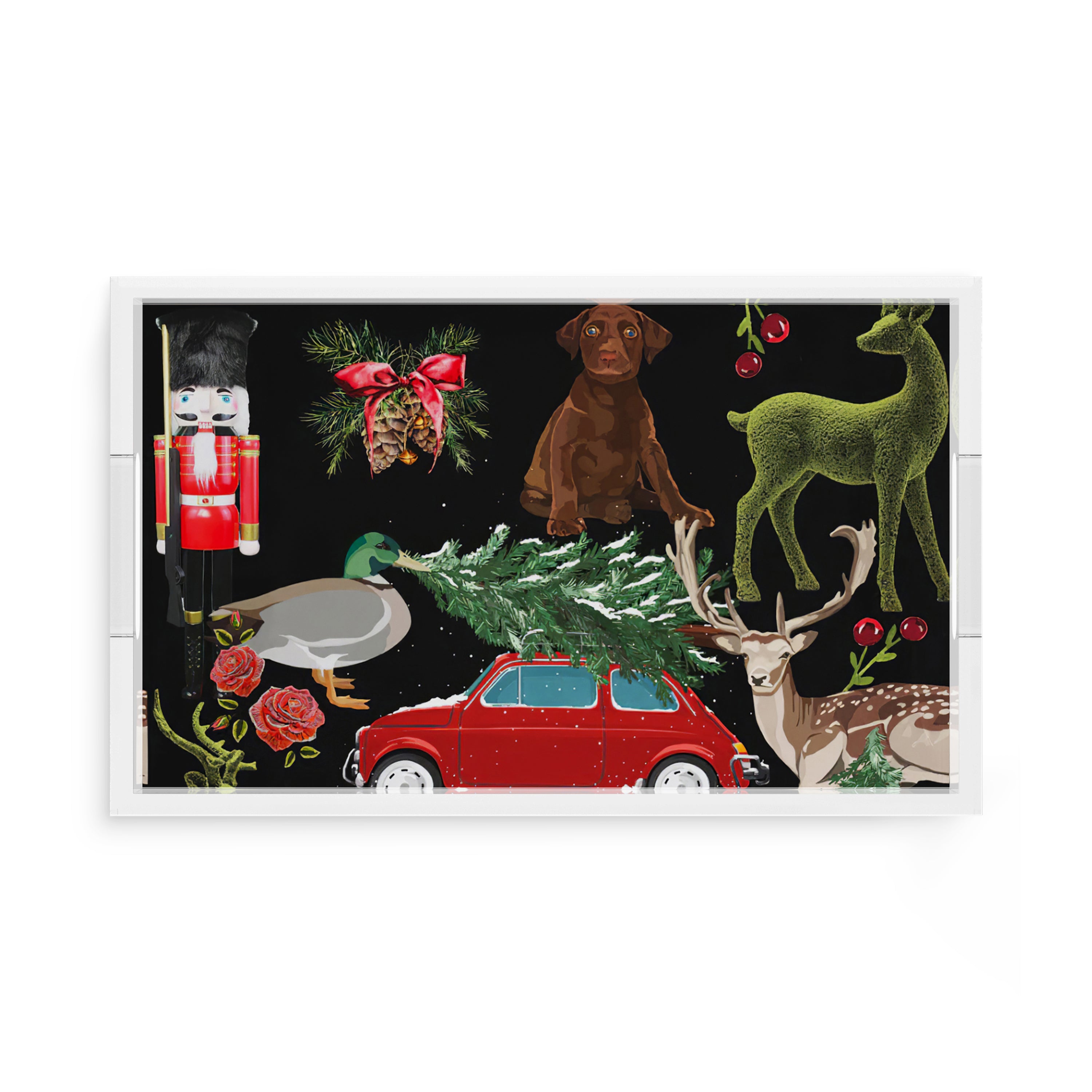 Ultimate Christmas Black 17X10.5 Acrylic Tray - nicolettemayer.com
