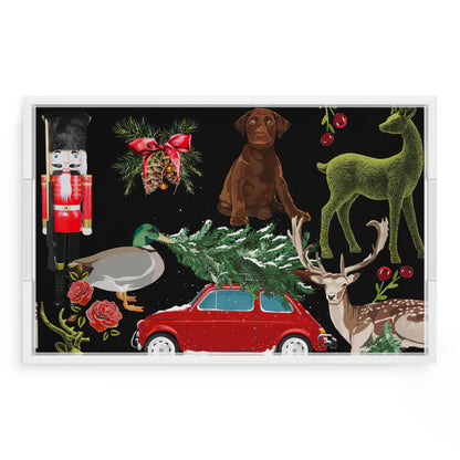 Ultimate Christmas Black 22.5X14.5 Acrylic Tray - nicolettemayer.com
