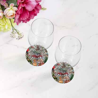 Ultimate Christmas Multi Plaid 4&quot; Coasters - nicolettemayer.com
