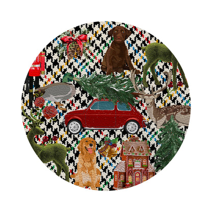 Ultimate Christmas Multi Plaid 4&quot; Coasters - nicolettemayer.com
