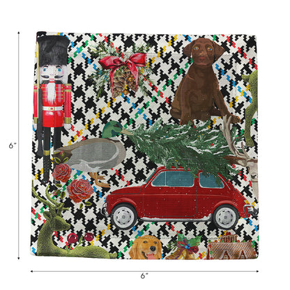 Ultimate Christmas Multi Plaid 6X6 Cocktail Napkins - nicolettemayer.com
