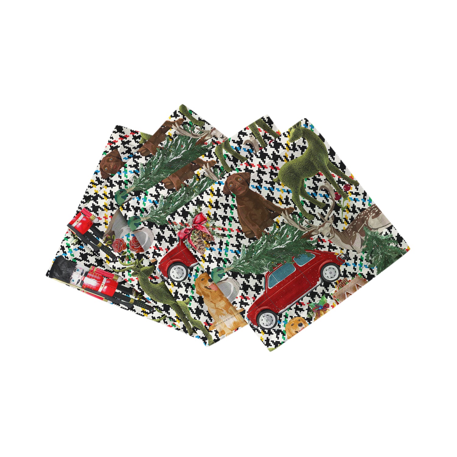 Ultimate Christmas Multi Plaid 6X6 Cocktail Napkins - nicolettemayer.com
