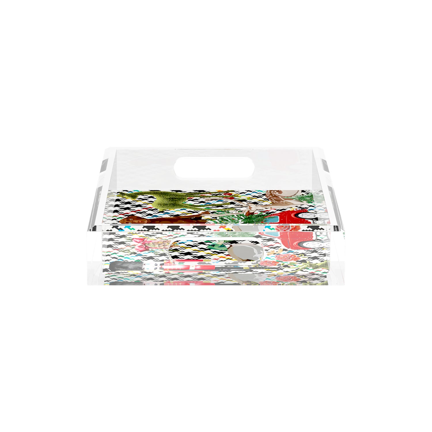 Ultimate Christmas Multi Plaid 12.5X7.75 Acrylic Tray - nicolettemayer.com
