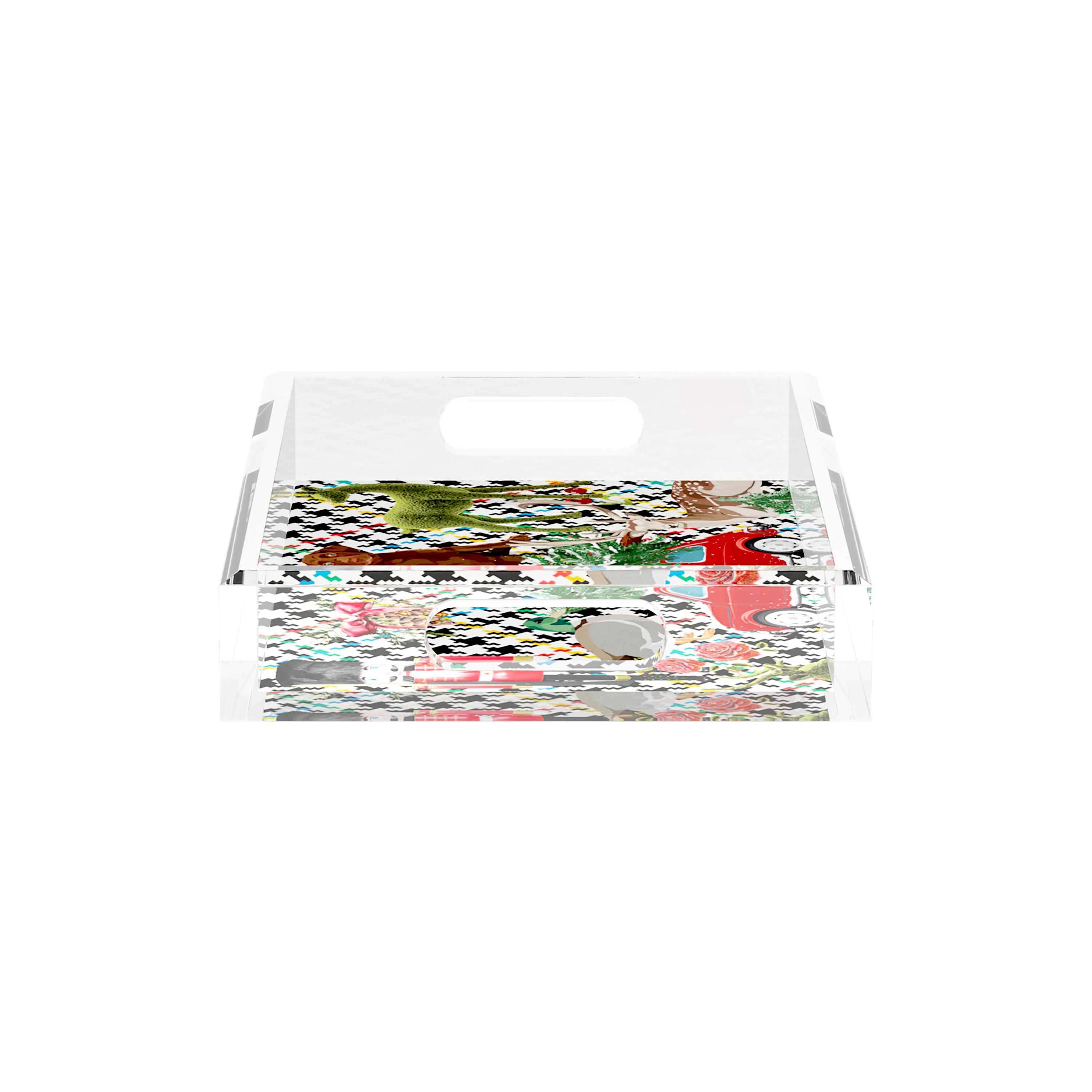 Ultimate Christmas Multi Plaid 12.5X7.75 Acrylic Tray - nicolettemayer.com
