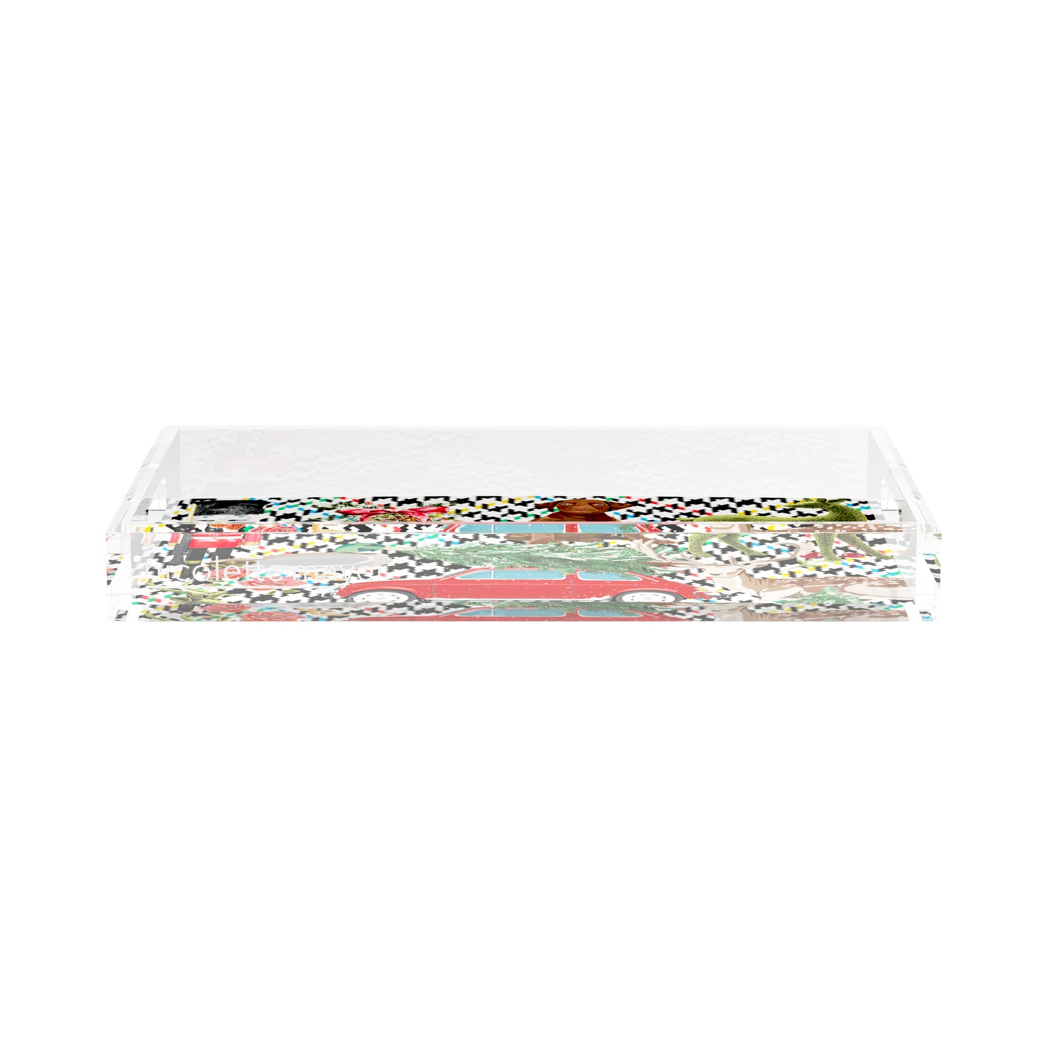 Ultimate Christmas Multi Plaid 17X10.5 Acrylic Tray - nicolettemayer.com
