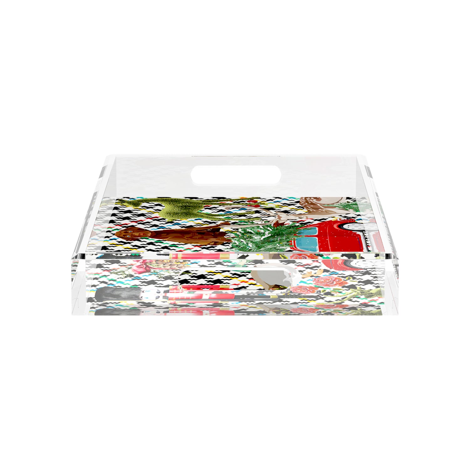 Ultimate Christmas Multi Plaid 17X10.5 Acrylic Tray - nicolettemayer.com
