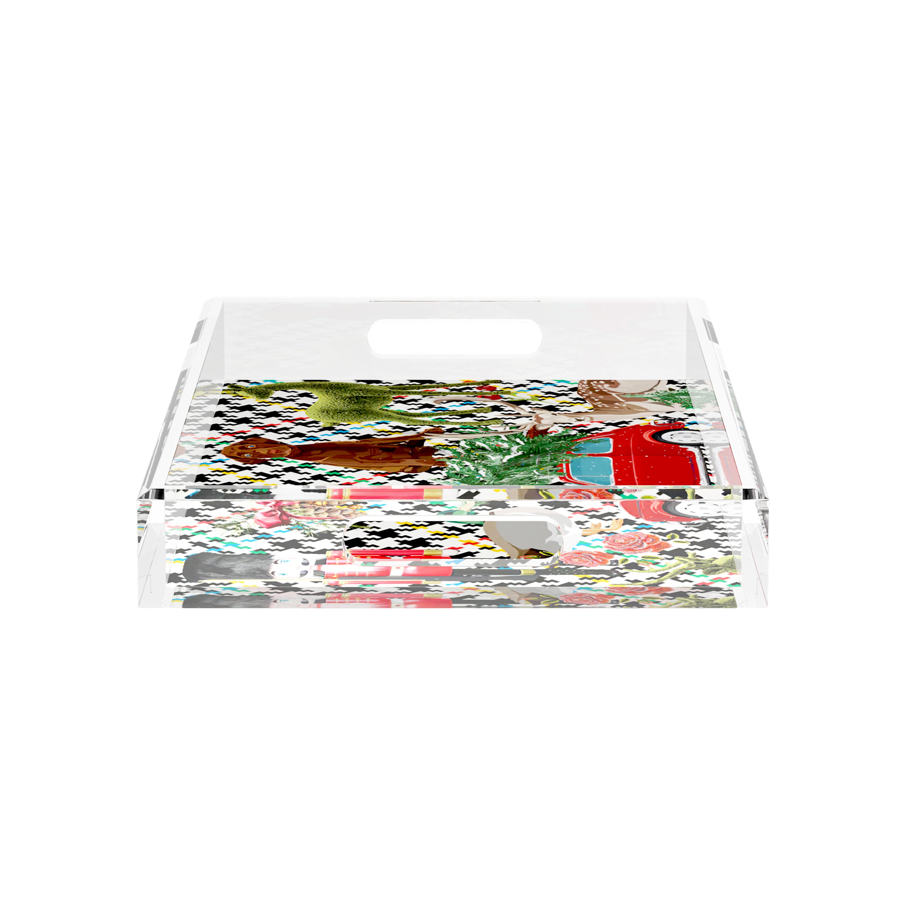 Ultimate Christmas Multi Plaid 17X10.5 Acrylic Tray - nicolettemayer.com
