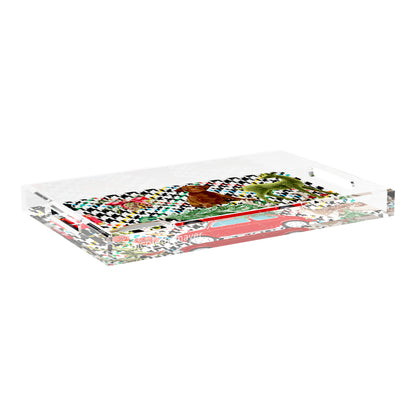 Ultimate Christmas Multi Plaid 22.5X14.5 Acrylic Tray - nicolettemayer.com

