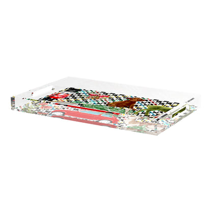 Ultimate Christmas Multi Plaid 22.5X14.5 Acrylic Tray - nicolettemayer.com
