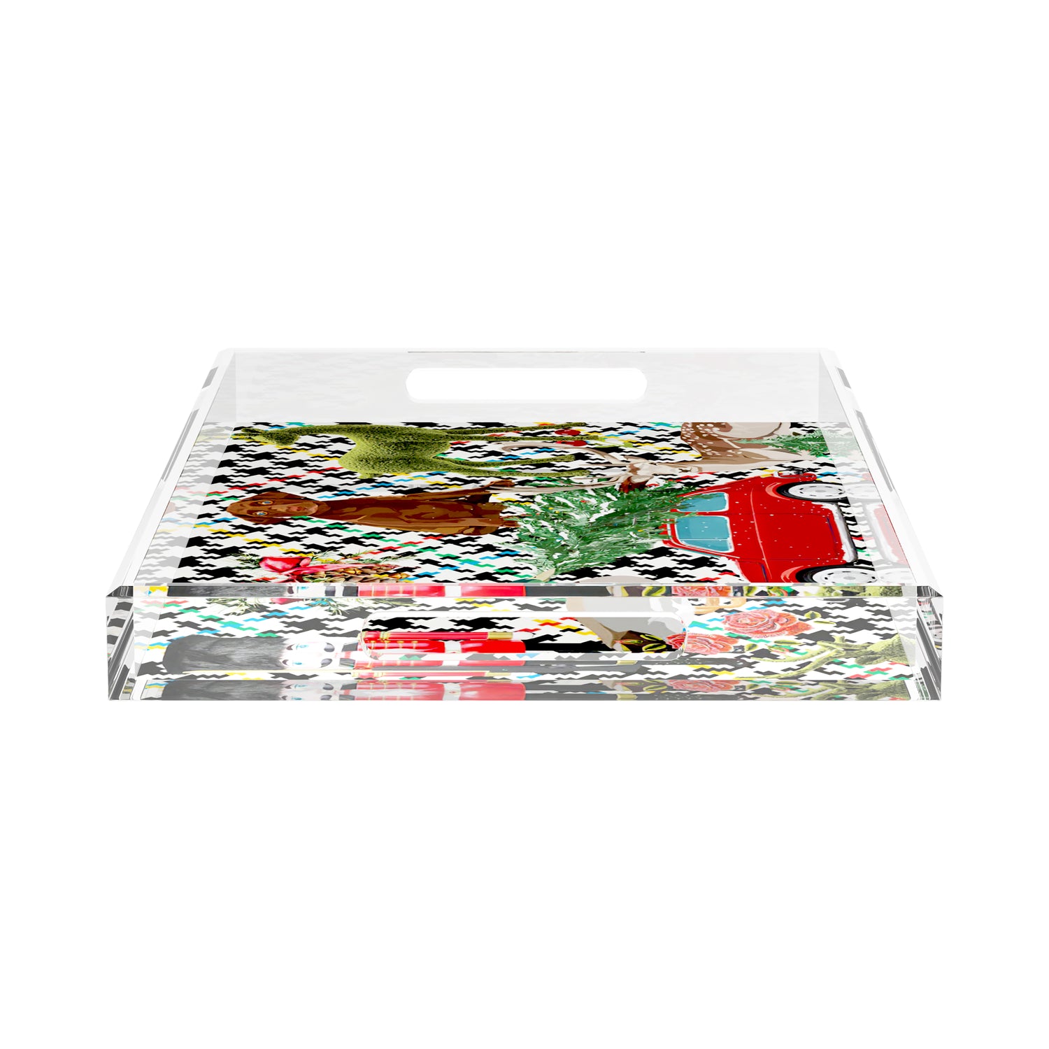 Ultimate Christmas Multi Plaid 22.5X14.5 Acrylic Tray - nicolettemayer.com
