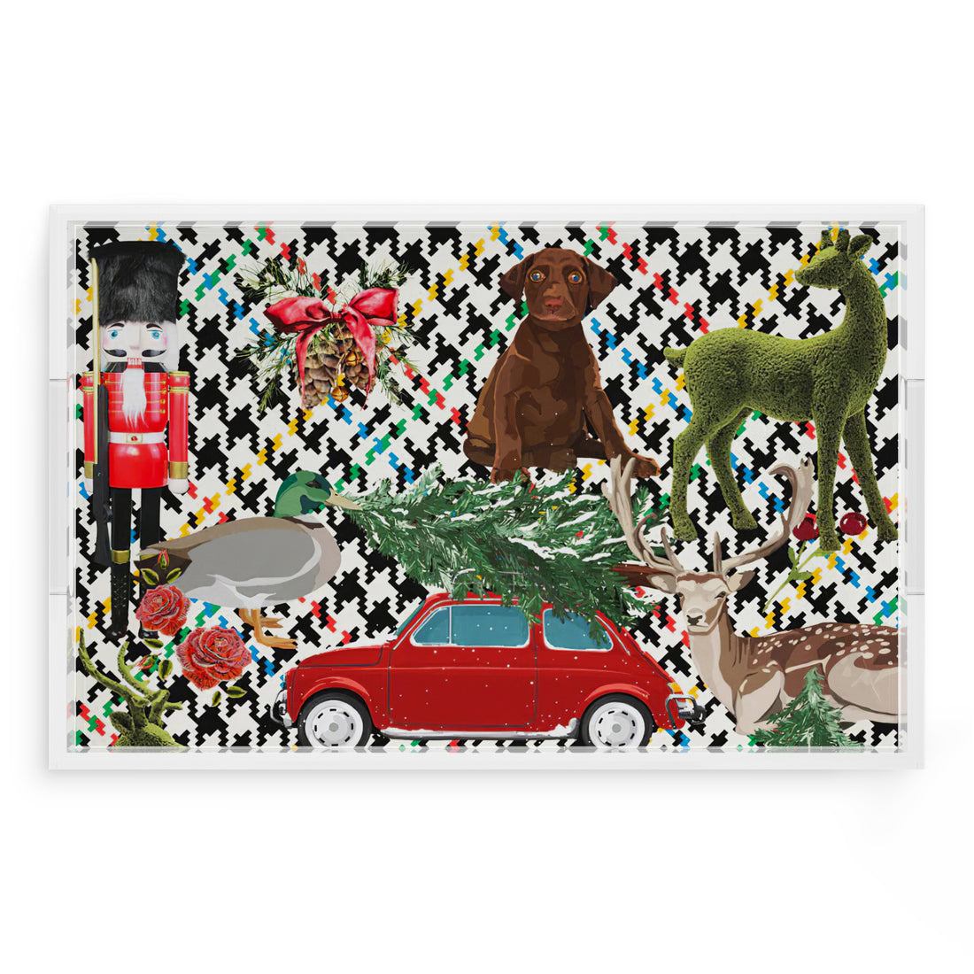 Ultimate Christmas Multi Plaid 22.5X14.5 Acrylic Tray - nicolettemayer.com
