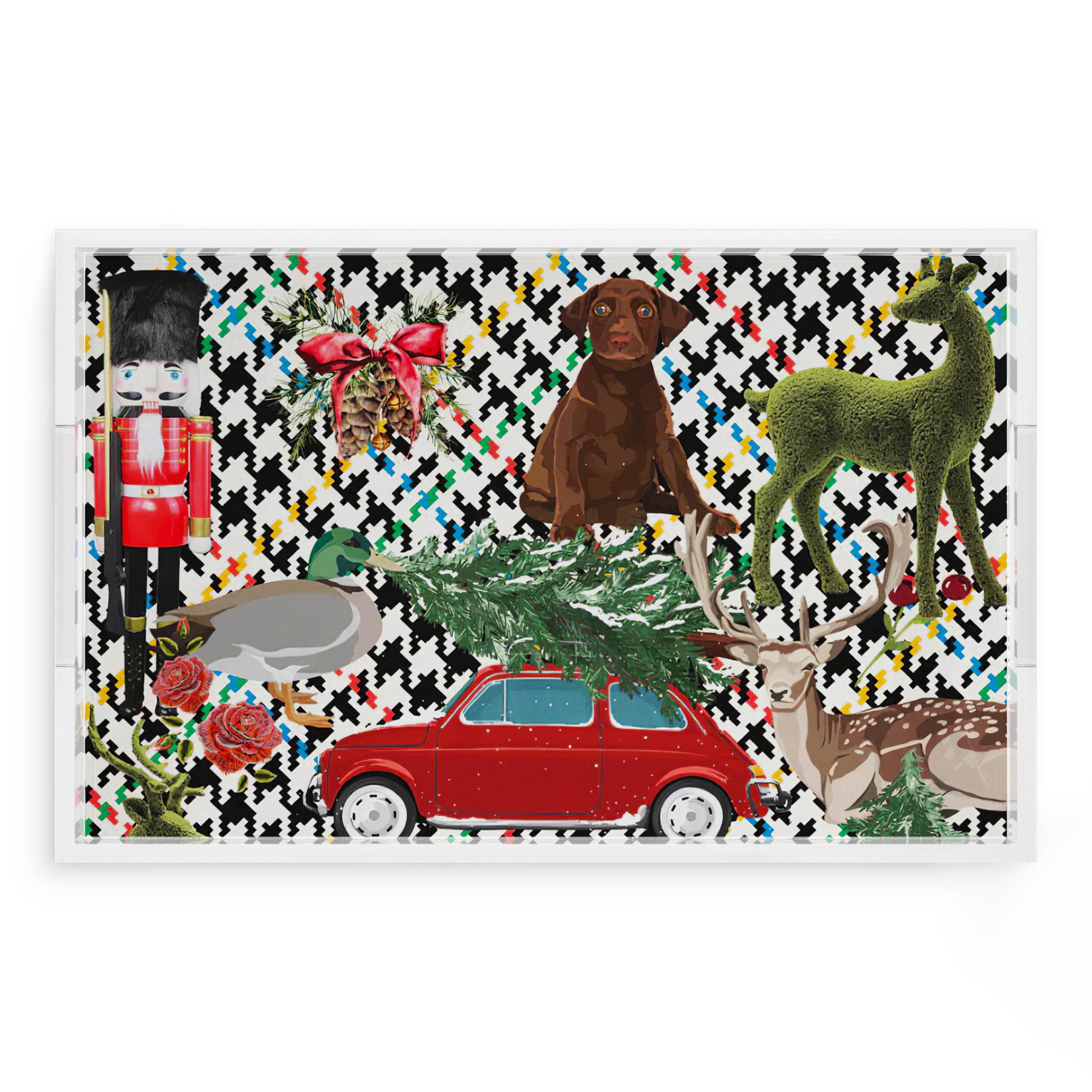 Ultimate Christmas Multi Plaid 22.5X14.5 Acrylic Tray - nicolettemayer.com

