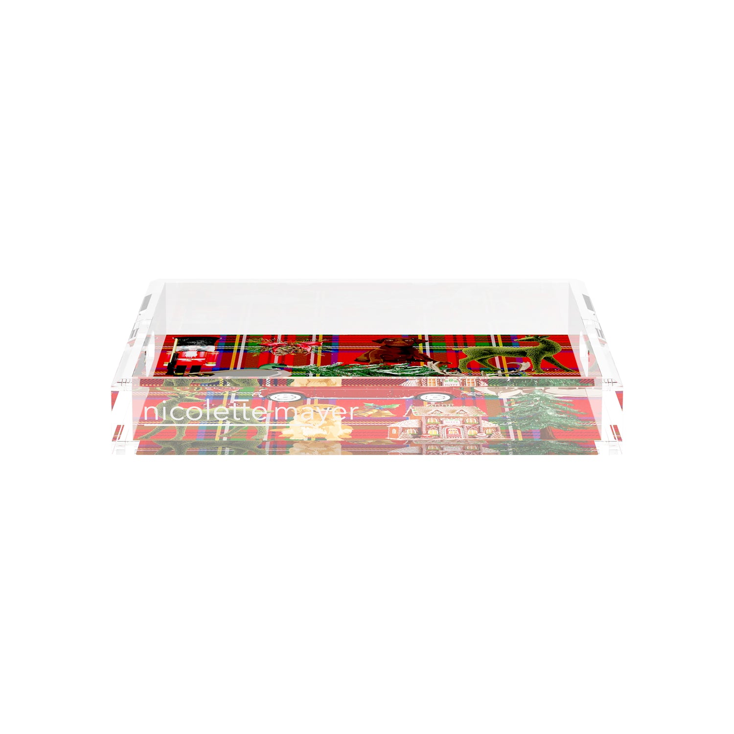 Ultimate Christmas Plaid 12X12 Acrylic Tray - nicolettemayer.com
