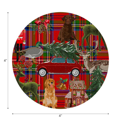 Ultimate Christmas Plaid 4&quot; Coasters - nicolettemayer.com
