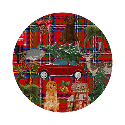 Ultimate Christmas Plaid 4&quot; Coasters - nicolettemayer.com
