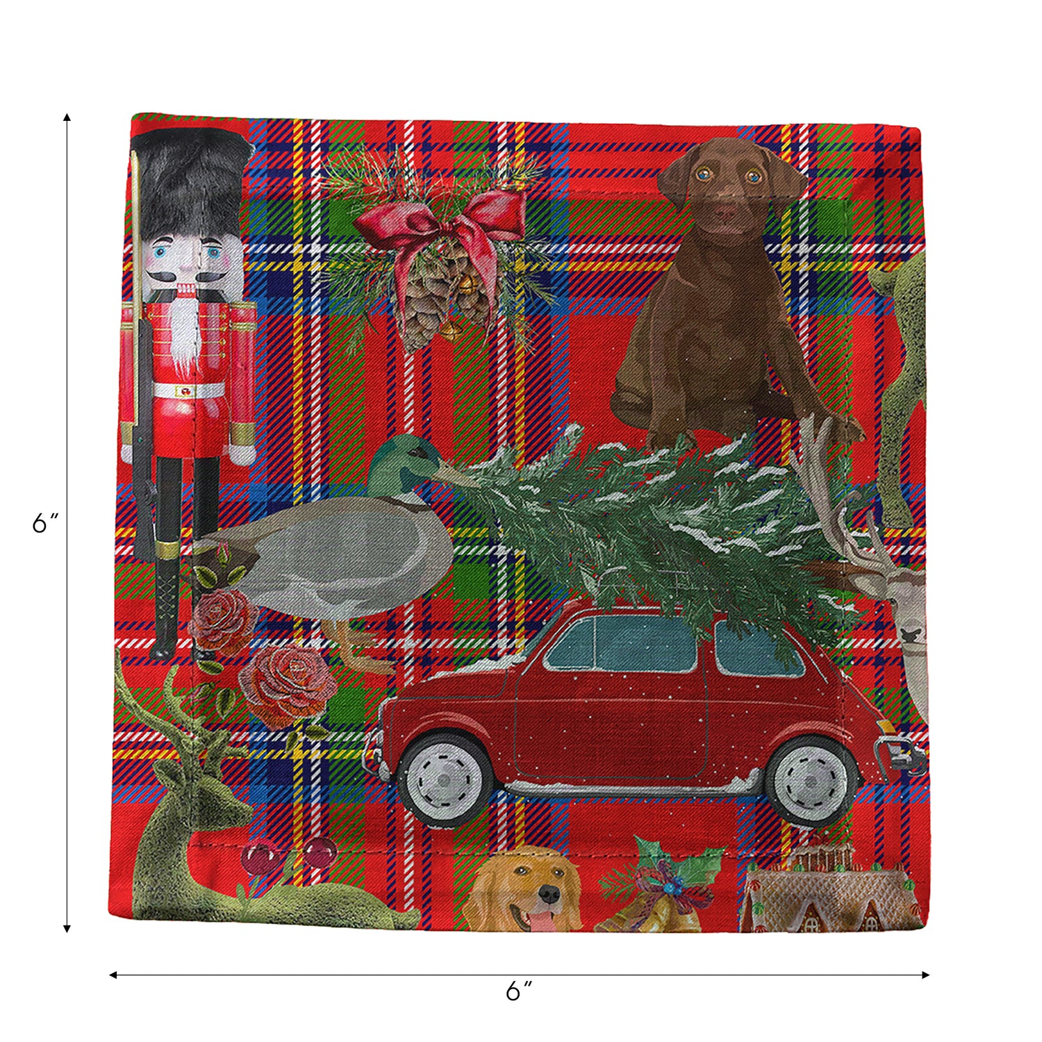 Ultimate Christmas Plaid 6X6 Cocktail Napkins - nicolettemayer.com
