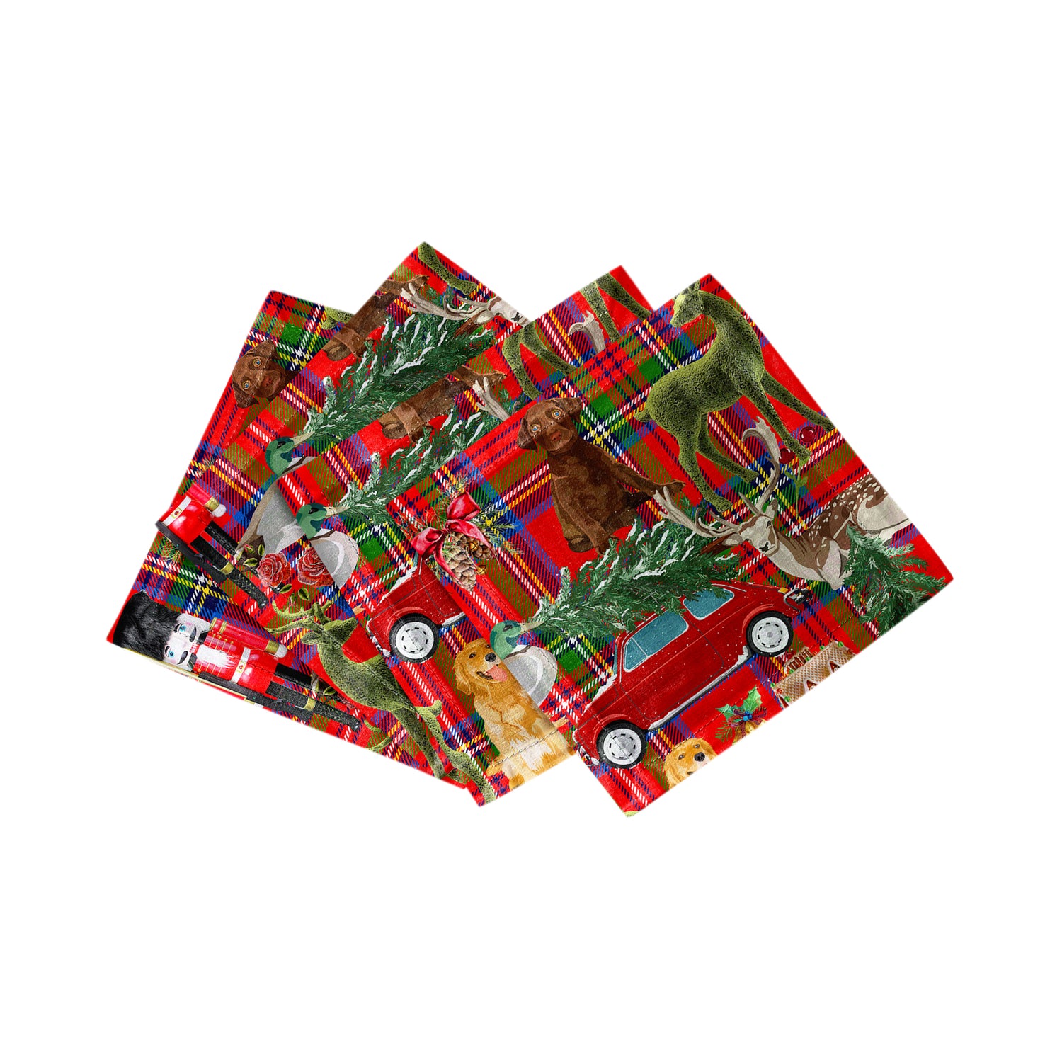 Ultimate Christmas Plaid 6X6 Cocktail Napkins - nicolettemayer.com
