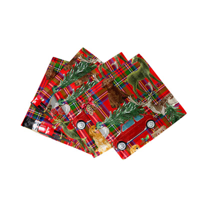 Ultimate Christmas Plaid 6X6 Cocktail Napkins - nicolettemayer.com
