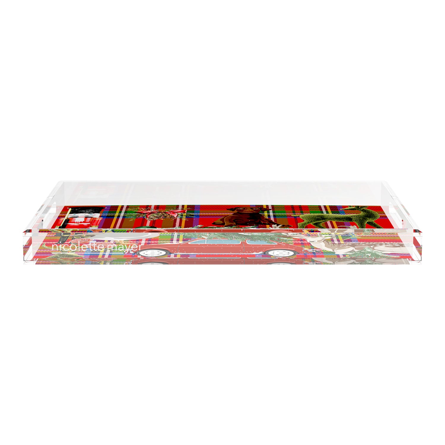 Ultimate Christmas Plaid 17X10.5 Acrylic Tray - nicolettemayer.com
