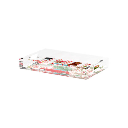Ultimate Christmas Stripe 12.5X7.75 Acrylic Tray - nicolettemayer.com
