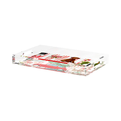Ultimate Christmas Stripe 17X10.5 Acrylic Tray - nicolettemayer.com
