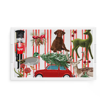 Ultimate Christmas Stripe 17X10.5 Acrylic Tray - nicolettemayer.com
