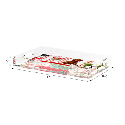Ultimate Christmas Stripe 17X10.5 Acrylic Tray - nicolettemayer.com
